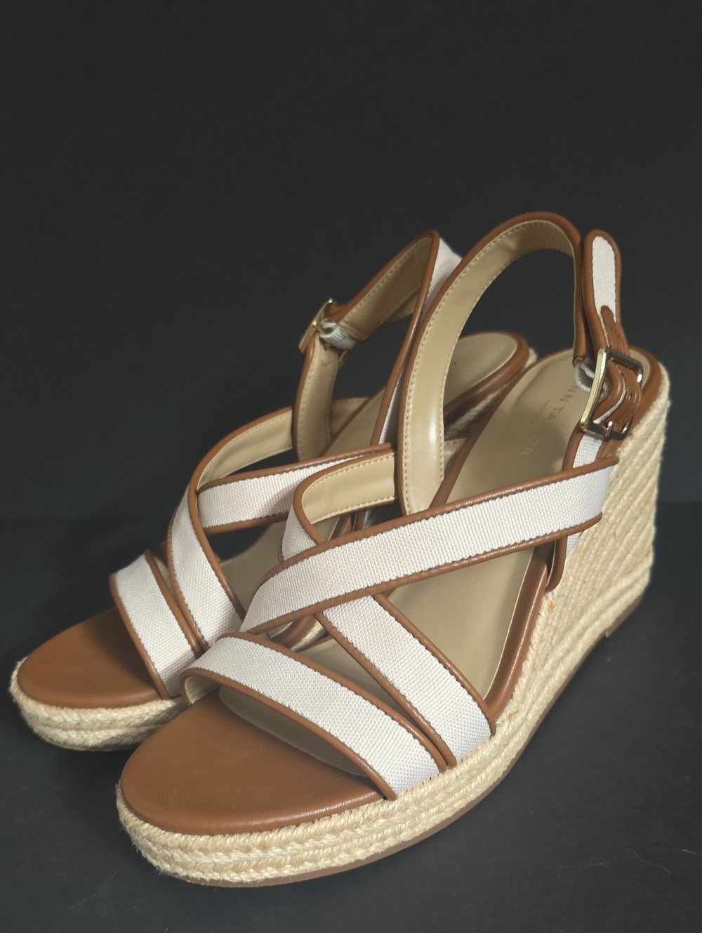 Ann Taylor Factory Wedge Sandals 7.5